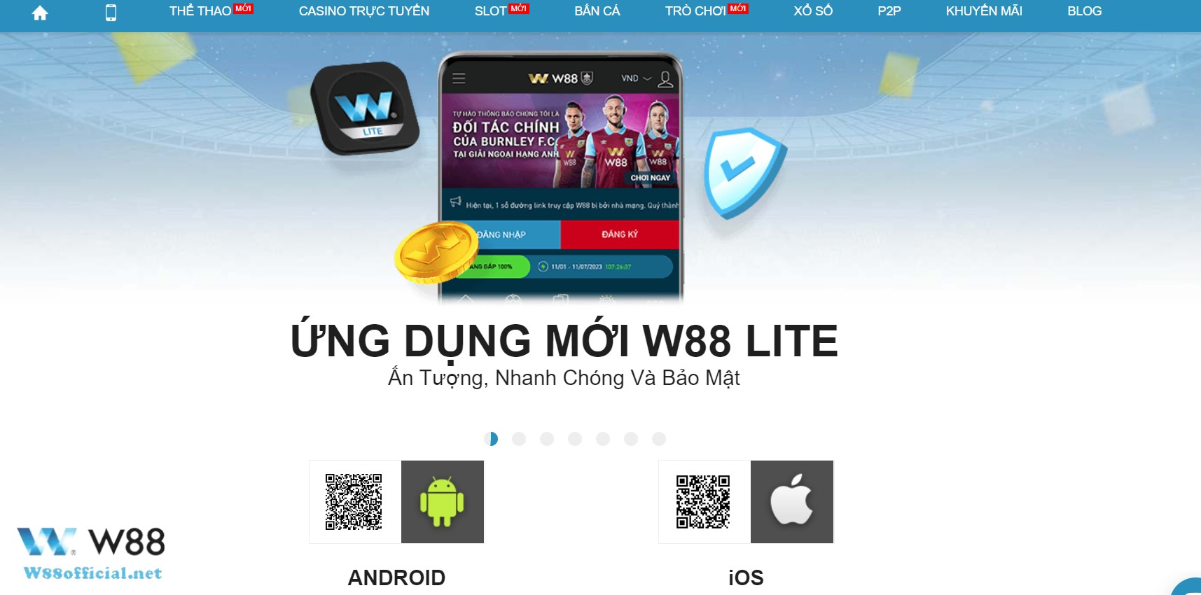 Giới thiệu về ứng dụng Mobile W88